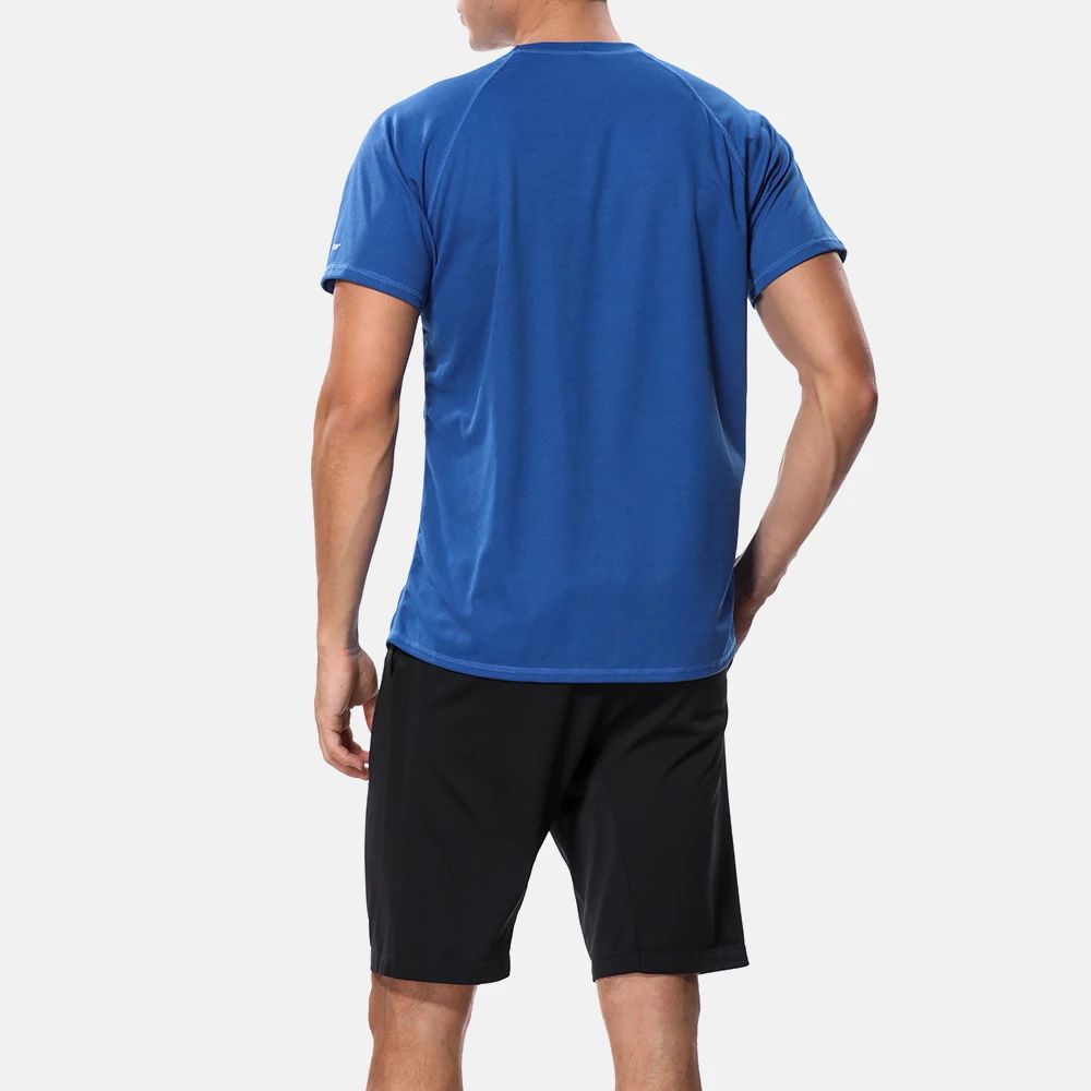 Men Rashguard Dry-Fit Shirts Solid Color UV-Protection UPF 50+ Beach Wear For Rash Guard