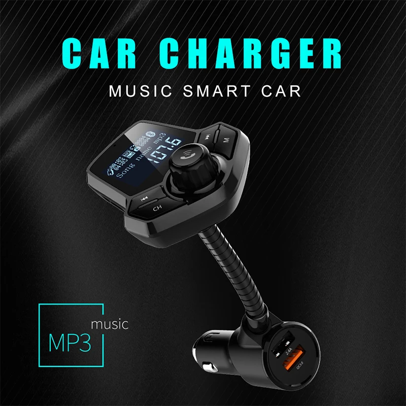 QC 3,0 двойной USB портативный микрофонный передатчик FM для Bluetooth музыкальный приемник Прямая
