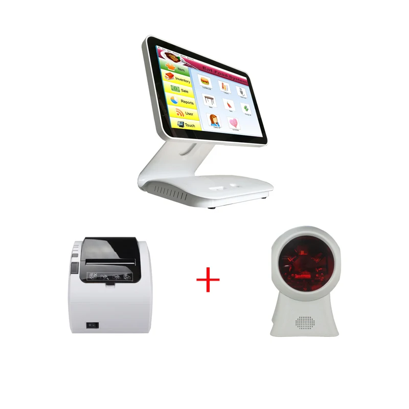 

point of sale pos system pos terminal all in one epos system with printer and code scanner