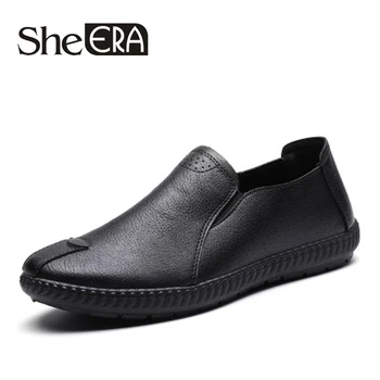 

2019 Summer Vintage PU Leather Men Shoes Loafers Comfortable Male Moccasins Flats Casual Boat Driver Footwear Driving Free Ship