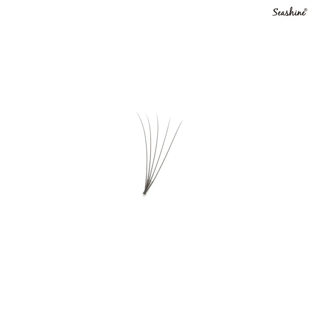 Seashine 3-6Bundles Short Stem Russian Volume Lash Extension Premade Fans 1 Tray Natural Soft Premade Eyelashes Extension       