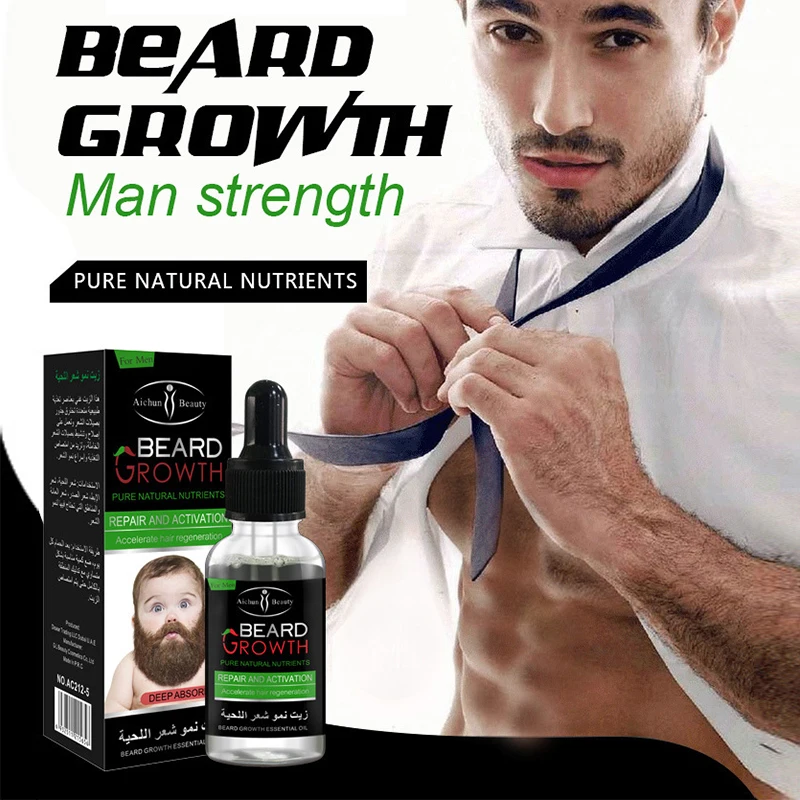 

AICHUN Professional Men Beard Growth Enhancer Facial Nutrition Moustache Grow Beard Shaping Tool Beard Care Products