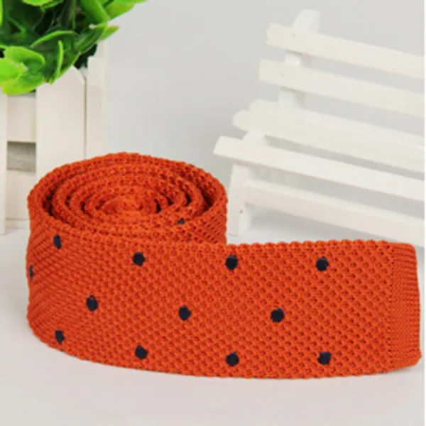 Мужской трикотажный галстук ROPALIA узкая трикотажная бабочка в горошек|dot tie|knitted