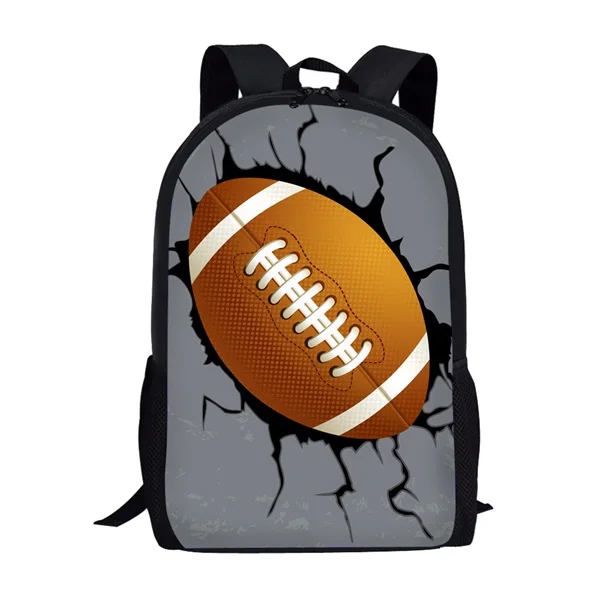 INSTANTARTS Cool 3D Ice Soccerly Ball, школьная сумка с принтом для мальчиков-подростков, повседневные сумки для книг на плечо, детские сумки для книг, рюкзак - Цвет: HK1108C