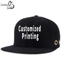 Lanmaocat пустая черная хип-хоп кепка индивидуальный дизайн хип-хоп кепки, шляпы для мужчин и женщин Snapback задняя Кепка для мальчиков