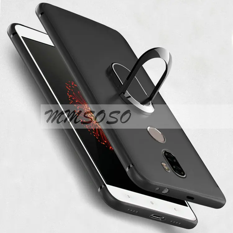 Мягкий чехол для Xiaomi Mi 5 Mi5s Plus Doogee BL700 матовый защитный на палец кольцо магнит 5s