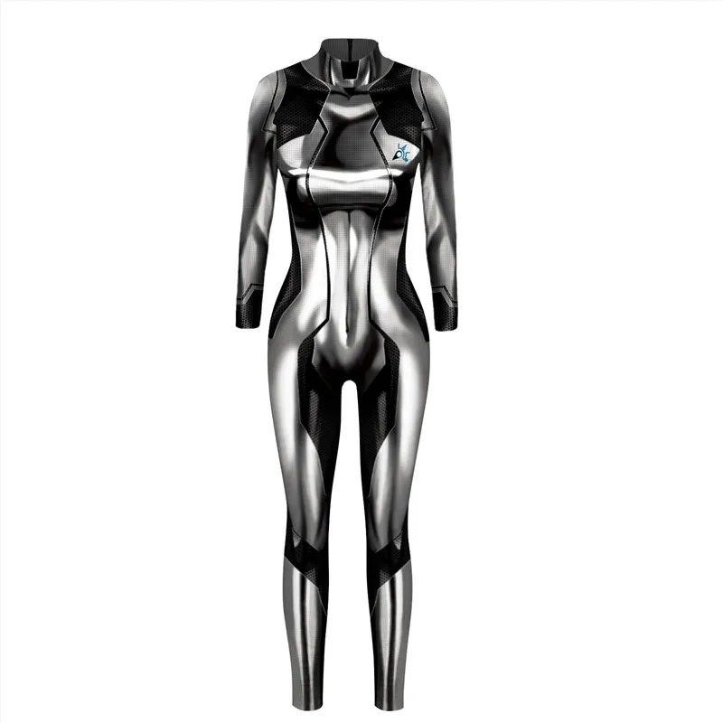 Galaxy Warrior Samus Zero Aran косплей костюм для женщин Взрослый 3D принт спандекс полиэстер