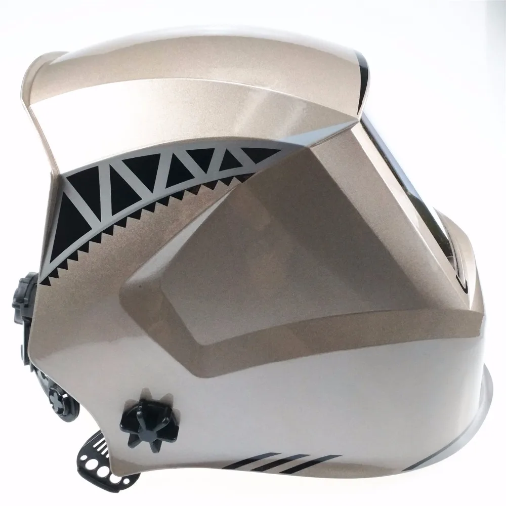 Сварочная маска Высшего размера 100x73 мм(3,94x2,8") высшего оптического класса 1111 4 датчика тени диапазон 4(3)-13 Автоматическое затемнение сварочный шлем CE