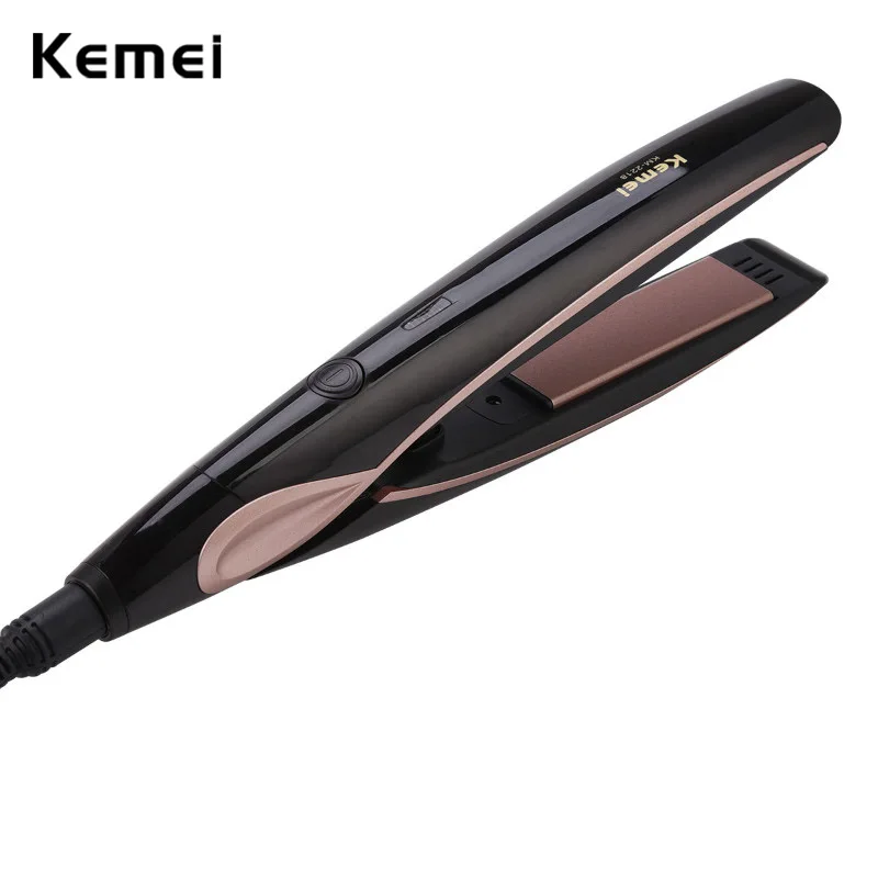 Kemei Hair iron Ceramic Hair Straightener iron Curler Constant Temperature Flat Iron Corrugated Hair Crimper Waver Curling iron