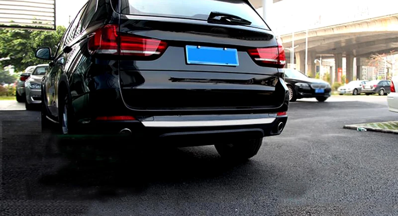 

1 Piece Outer Rear Trunk Lid Rear Bumper Protector Cover Stainless Steel Car styling For BMW X5 F15 2014 2015