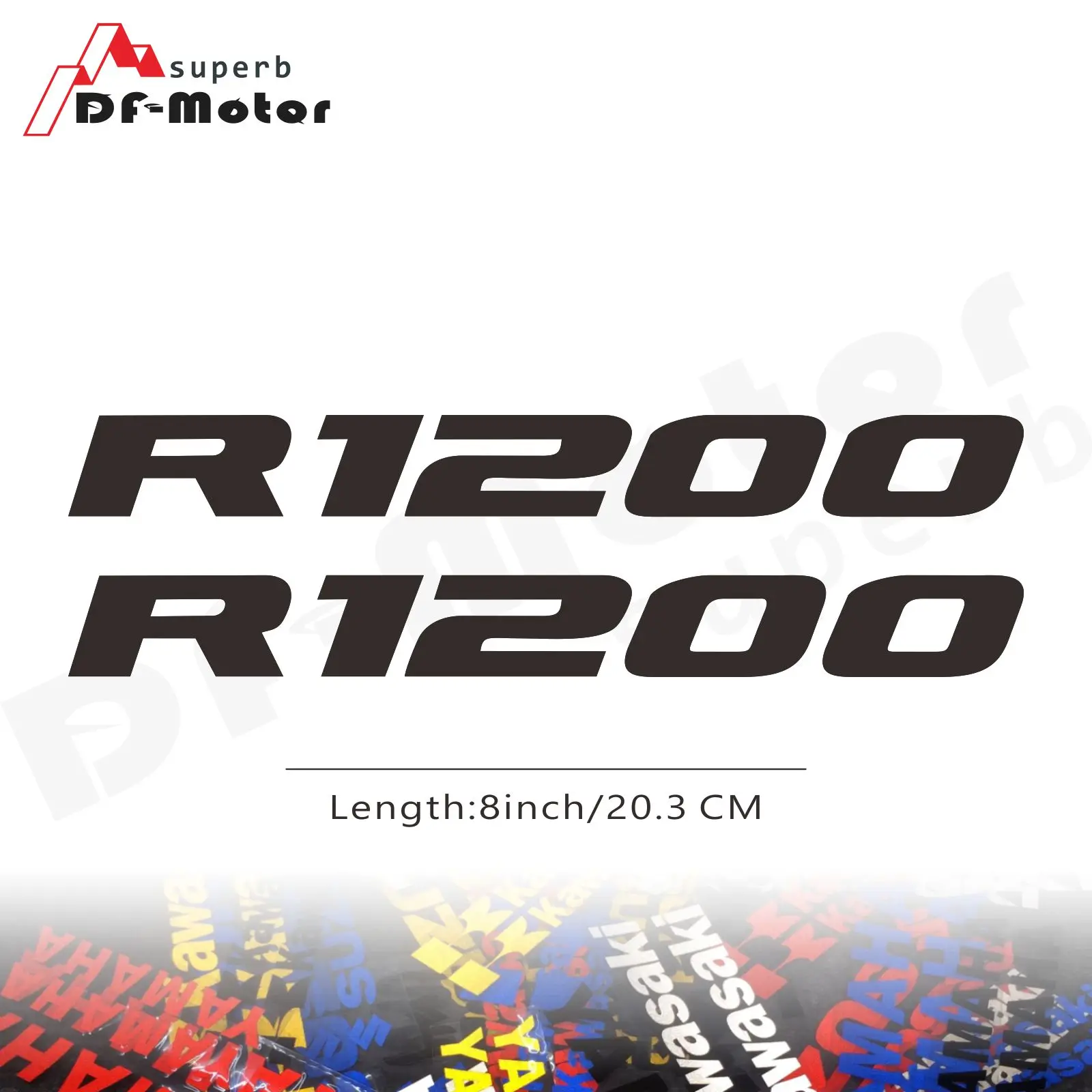 

8Inch Reflective Sticker Decal Motorcycle Car Sticker Wheels Fairing Helmet Sticker Decal For BMW R1200 R 1200