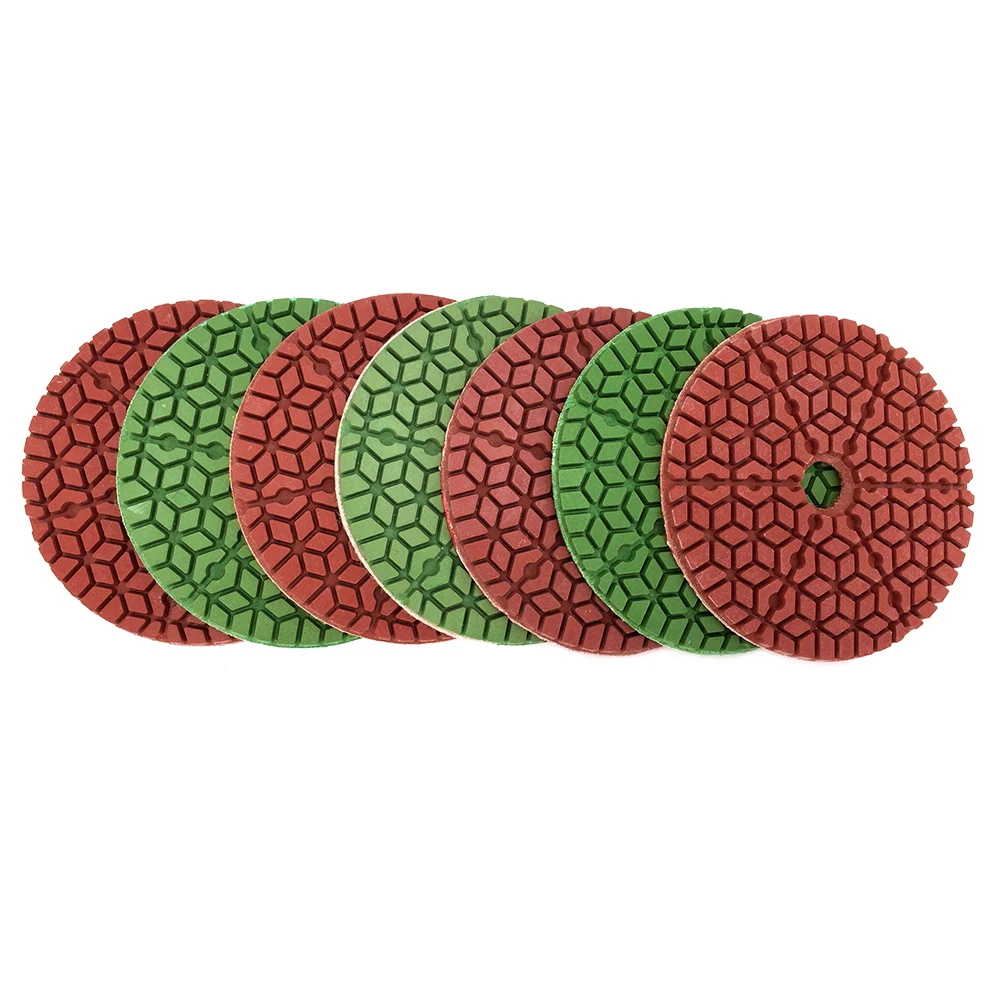 RIJILEI 4 inch Flexible Polishing Pad 100mm Wet Diamond polishing pad Stone Granite Marble Diamond Abrasive Tools HC18