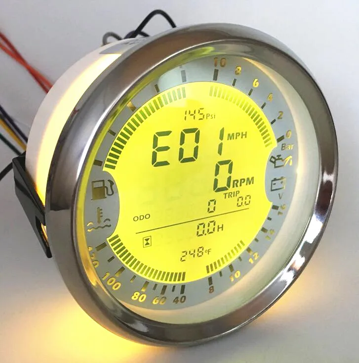 Pack of 1 Multi Function Gauges Tachometers 85mm Fuel Tank Gauges 0