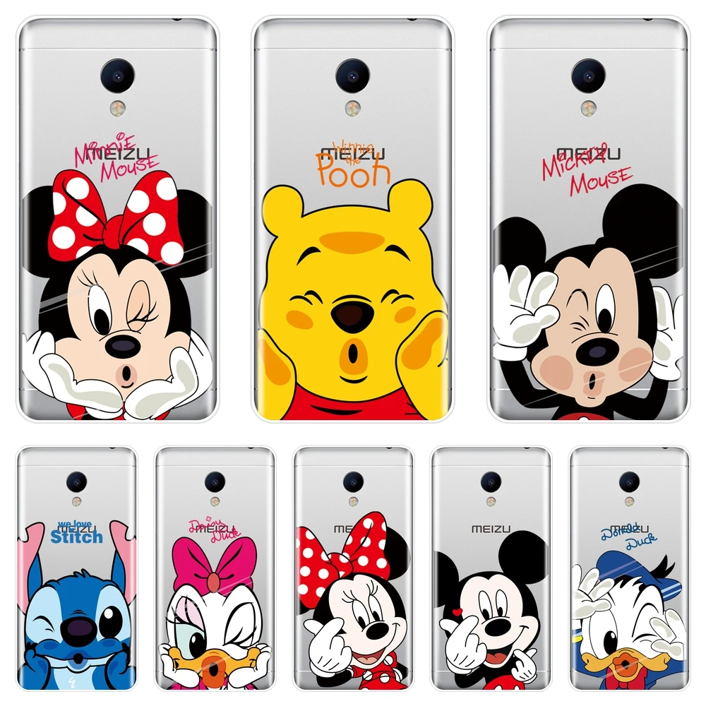 

Cute Mickey Minnie Mouse Phone Case For Meizu M3S M5C M5S M6 M6S M6T Silicone Soft Back Cover For Meizu M2 M3 M5 M6 Note Case