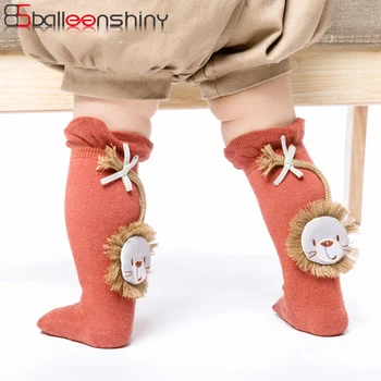 

BalleenShiny New Style Baby Cartoon Knee-high Socks Cute Animal Lion Infant Comfortable Children Kids Boys Girls Cotton Hot Sale