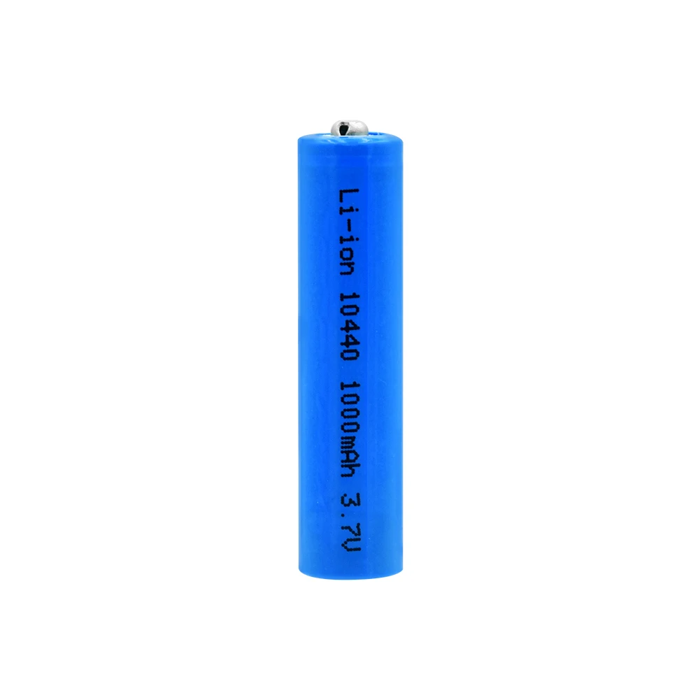 1/2/4 Pcs 10440 AAA Size 3.7V 1000mAh 10440 Lithium Li-ion Battery Button Top For Radio Gamepad LED Light Flashlight Clock