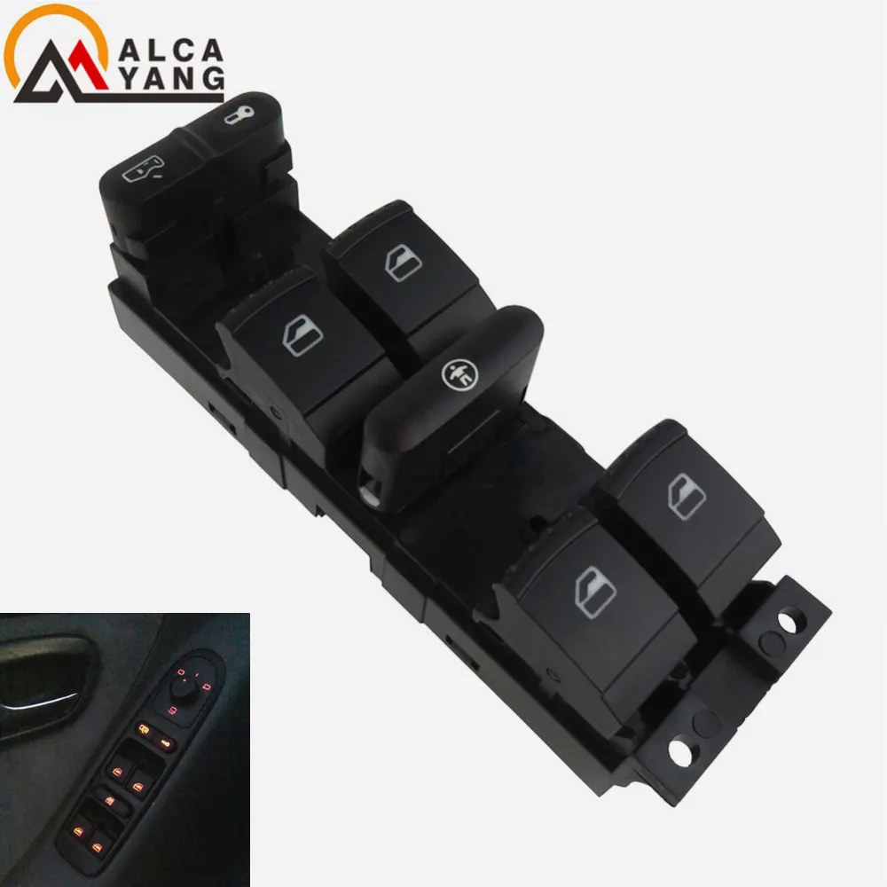 

RED Led Master Electronic Power Window Control Switch Button For SKODA FABIA Saloon Combi Praktik OCTAVIA SUPERB 1J4959857A