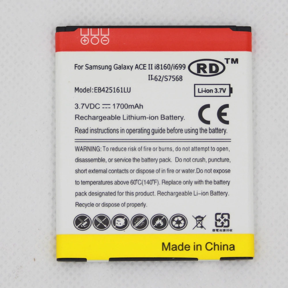 Аккумулятор высокой емкости 1700 мАч EB425161LU для Samsung J1MINI S7562 S7572 S7580 I739 i759 I669 I8160 J1 MINI