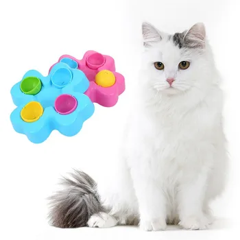 

Cat Toys Pet Feeder Non slip Puppy Treat Dispenser Balls Flower Slow Dispensing Feeding For IQ Traning Cat Toy