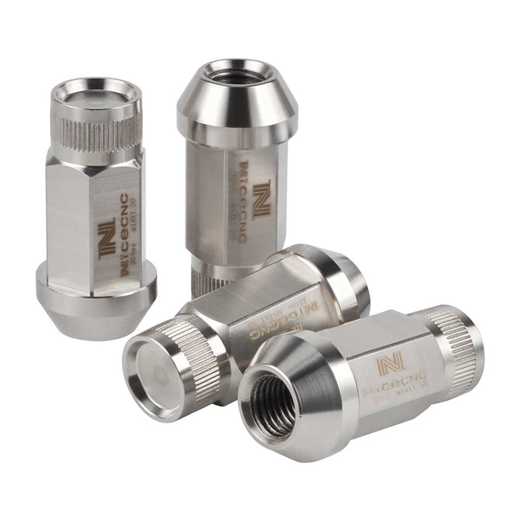 NICECNC 24PCS M14x1.5 Racing Wheel Lugs Nut Chrome Drift Rim Lug Bolts T304 Stainless Steel JDM For Lincoln Navigator Anti-Rust NICECNC 24PCS M14x1.5 Racing Wheel Lugs Nut Chrome Drift Rim Lug Bolts T304 Stainless Steel JDM For Lincoln Navigator Anti-Rust
