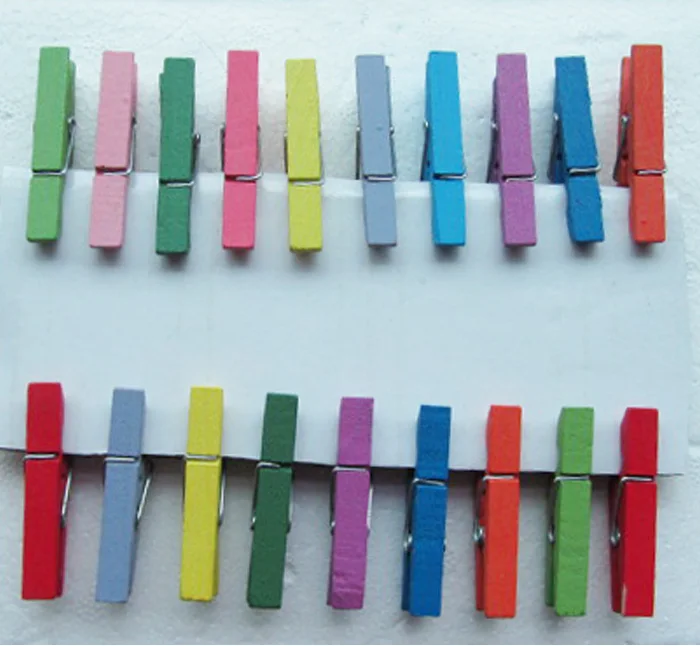 

1200 Pieces Colored Wood Wooden Mini Spring Clothespins Clip Scrapbooking Craft Photo Paper Peg Clips Decor Fast Free Shipping