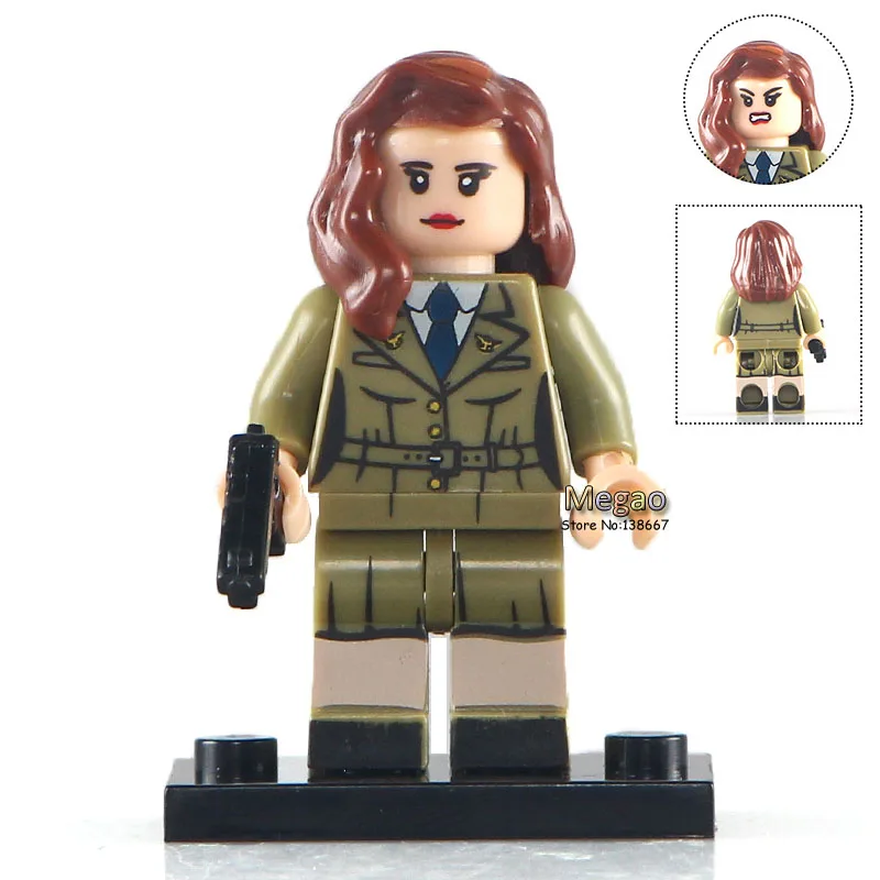 

Building Blocks 50pcs/lot KL037 Peggy Carter Action Figures Super Heroes Model Bricks Kids DIY Toys KL9005