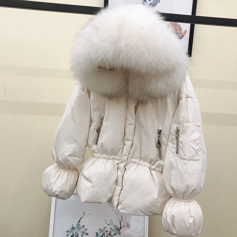 Fitaylor зимние женские куртки пуховики из 90% белого утиного пуха пальто большие