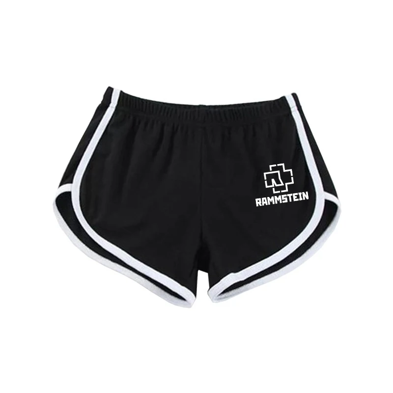 

New Popular Rammstein Print Sports Shorts High Waist Skinny Shorts