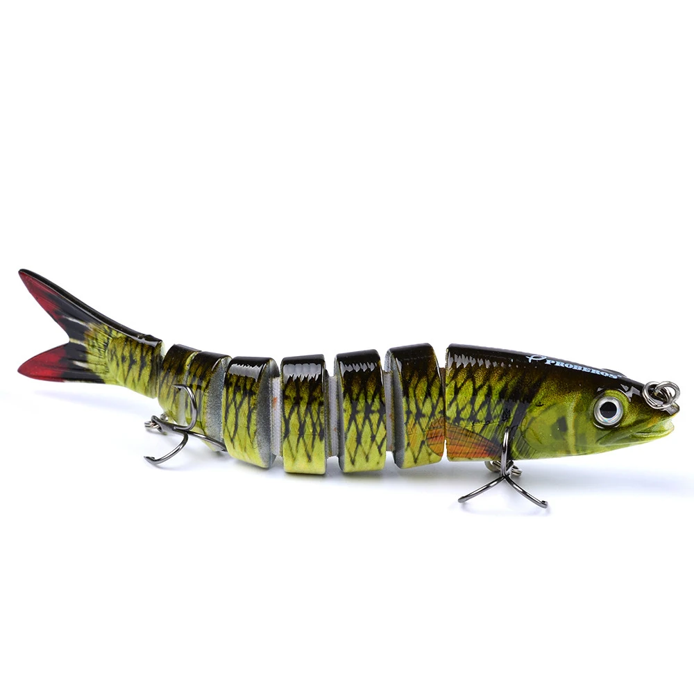 13 28 см 19 г 3D глаза 6 сегментная твердая приманка для рыбалки Crankbait с 2 крючками