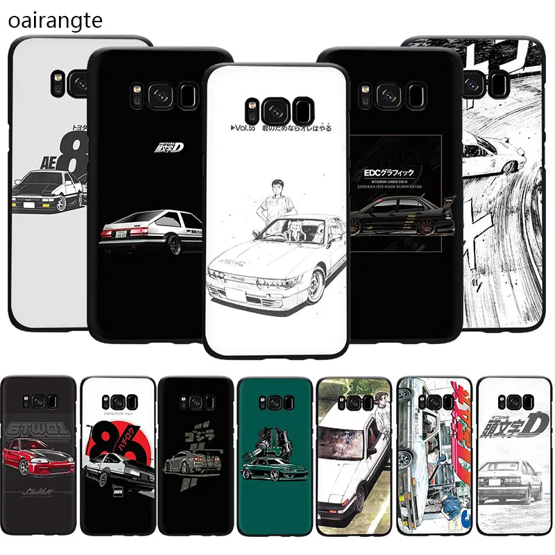 

INITIAL D AE86 Soft Phone Cover Case For Samsung Galaxy M10 20 30 S6 7 Edge S8 9 10 Plus Note 10 8 9