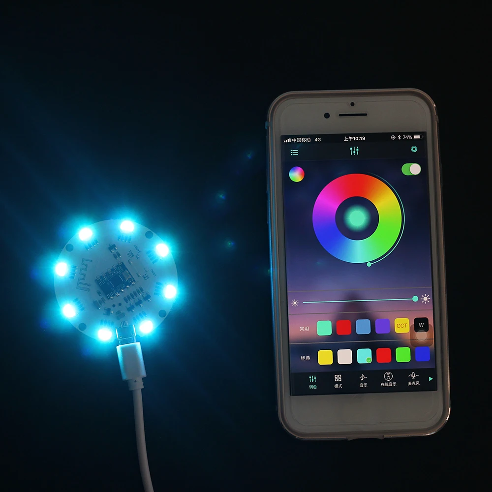 Модуль управления светодиодной лампой BLE Bluetooth 4 0 3 6 5 В плата светильник для iOS/Android