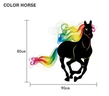 Cartoon Wall Stickers Colorful Horse Decorative Creative Wall Stickers For Kids Room Vinyl Removable Art Wall Decal