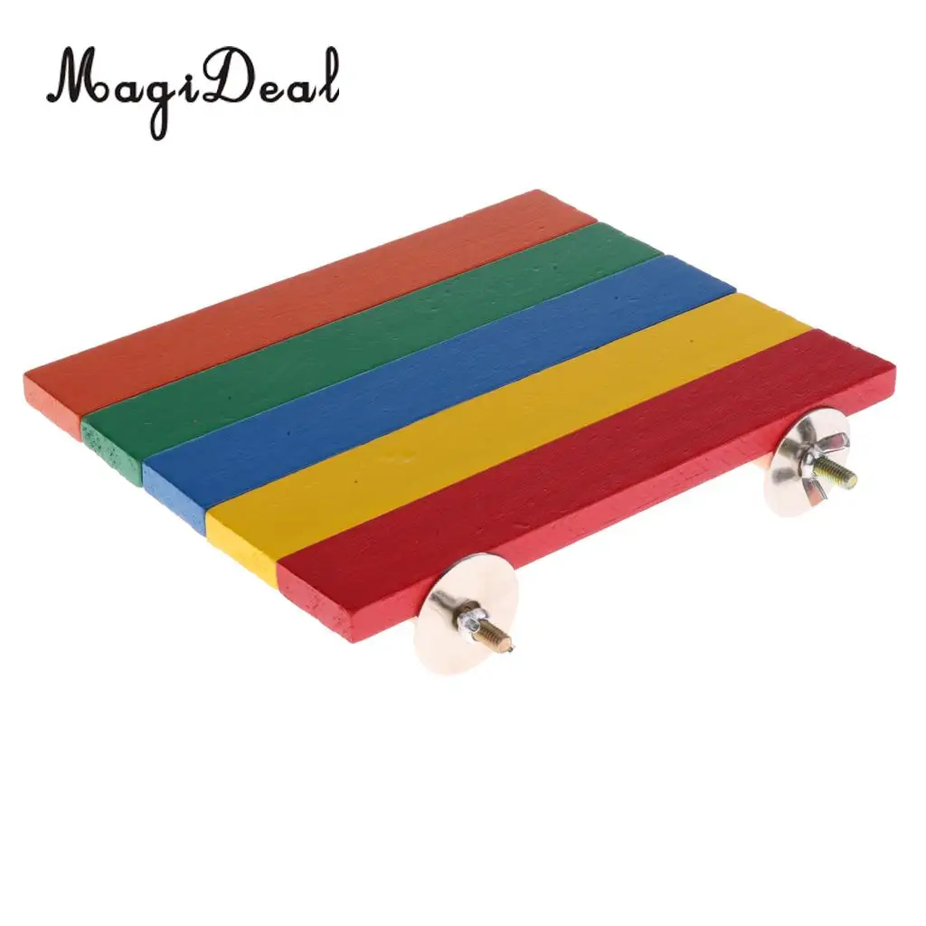  Small Pet Wooden Cage Platform Shelf Stand Board for Puppy Pet Hamster Squirrel Mice Rat Guinea Pigs