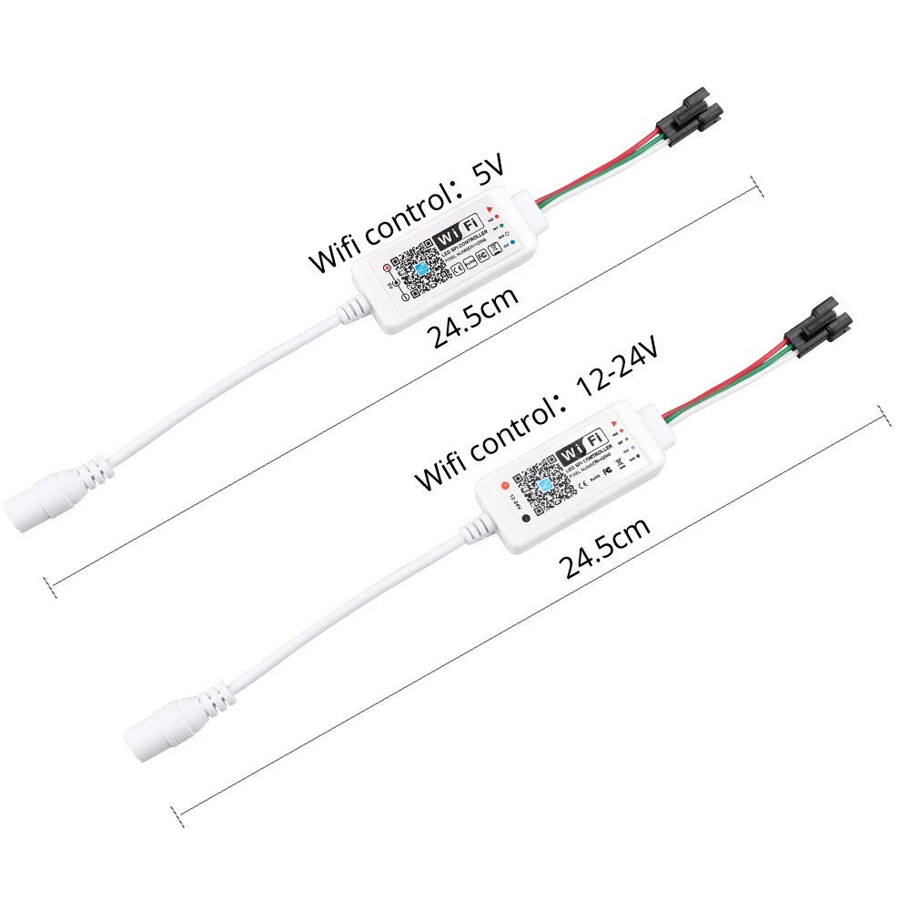 DC 5 V 12 V 24 V светодиодный контроллер SPI WS2811 SK6812 WS2812 Пиксельная адресация Миниатюрный Wi-Fi контроллер Magic Home приложение телефон Управление