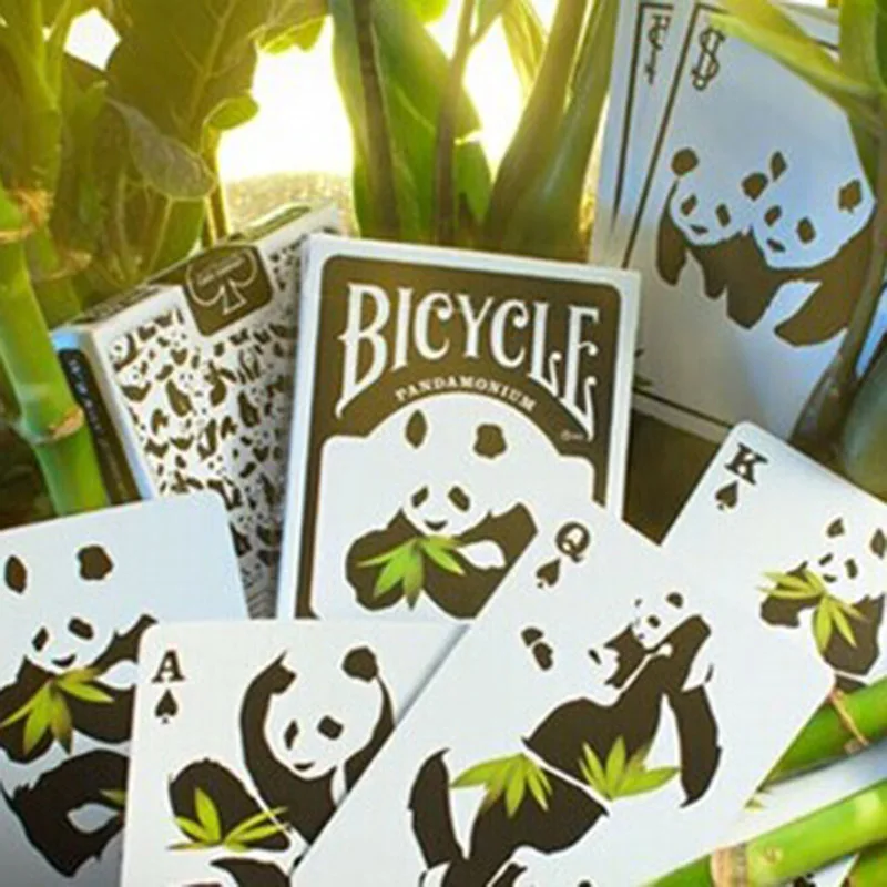 Goedkoop 1 dek Fiets Panda Deck Speelkaarten Zwart en Wit Poker Nieuwe Pandamonium Magic Props Goocheltrucs Speelgoed Grappig Brede game
