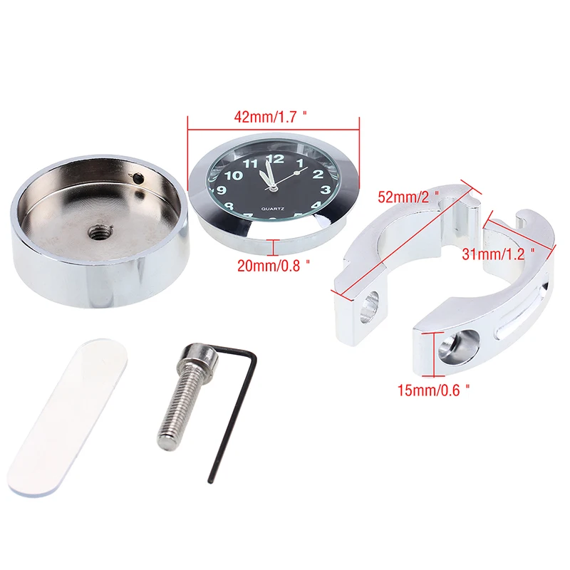 Posbay 7/8 &quot1&quot мотоциклетные часы на руль для Honda Shadow Cruiser Ducati Piaggio Apulia