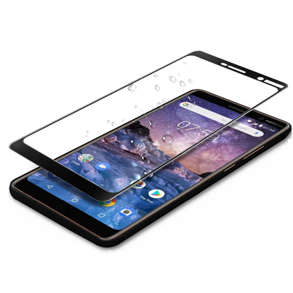 

Tempered Glass Full Covered For Nokia 9 8 7 7 Plus 6 6 2018 5 3 2 Screen Protector Cristal Templado Verre Trempe Pelicula Vidro