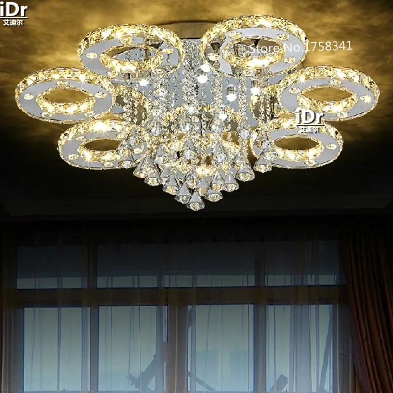 Светодиодные хрустальные люстры. Люстра led Ceiling Lamp 6 кольца. Люстра потолочная Crystal Lamp d1490-7w. Красивые люстры для зала. Люстра в зал круглая.