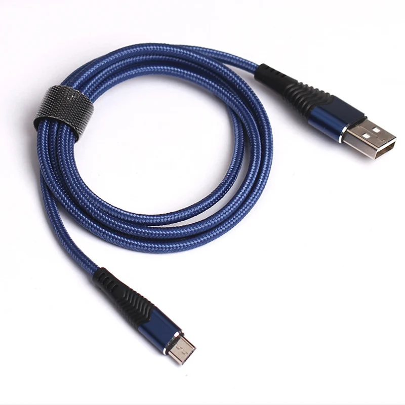 APPACS плетеный кабель USB C type C быстрое зарядное устройство Micro usb кабель для зарядки и передачи данных для samsung Galaxy S9 Plus S8+ для huawei - Цвет: Синий