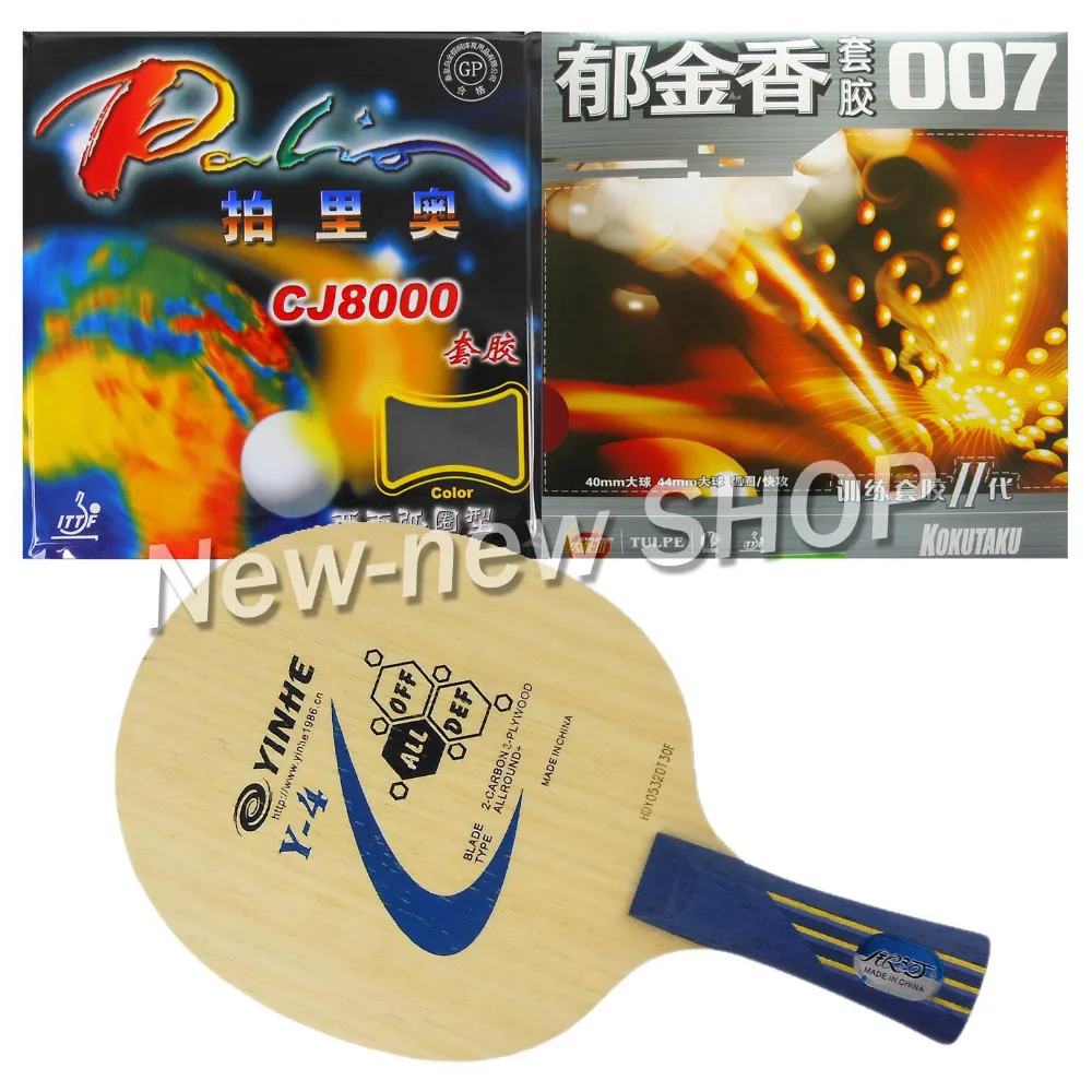 

Galaxy YINHE Y-4 Blade with Palio CJ8000 2-Side Loop and Kokutaku 007-II Rubbers for a Racket Shakehand long handle FL