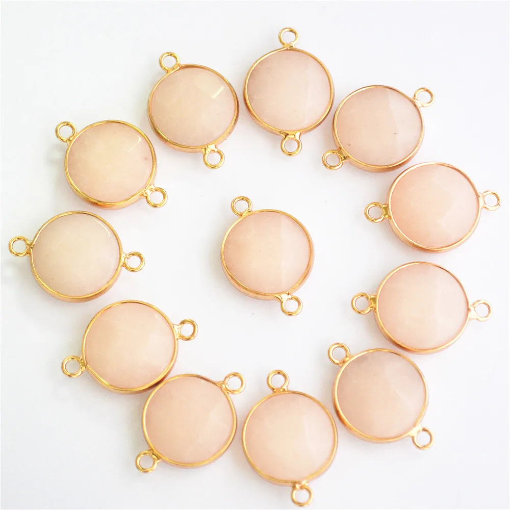 Wholesale Fashion 12Pcs 16mm Natural Druzy Stone Bead Bracelet Pendant