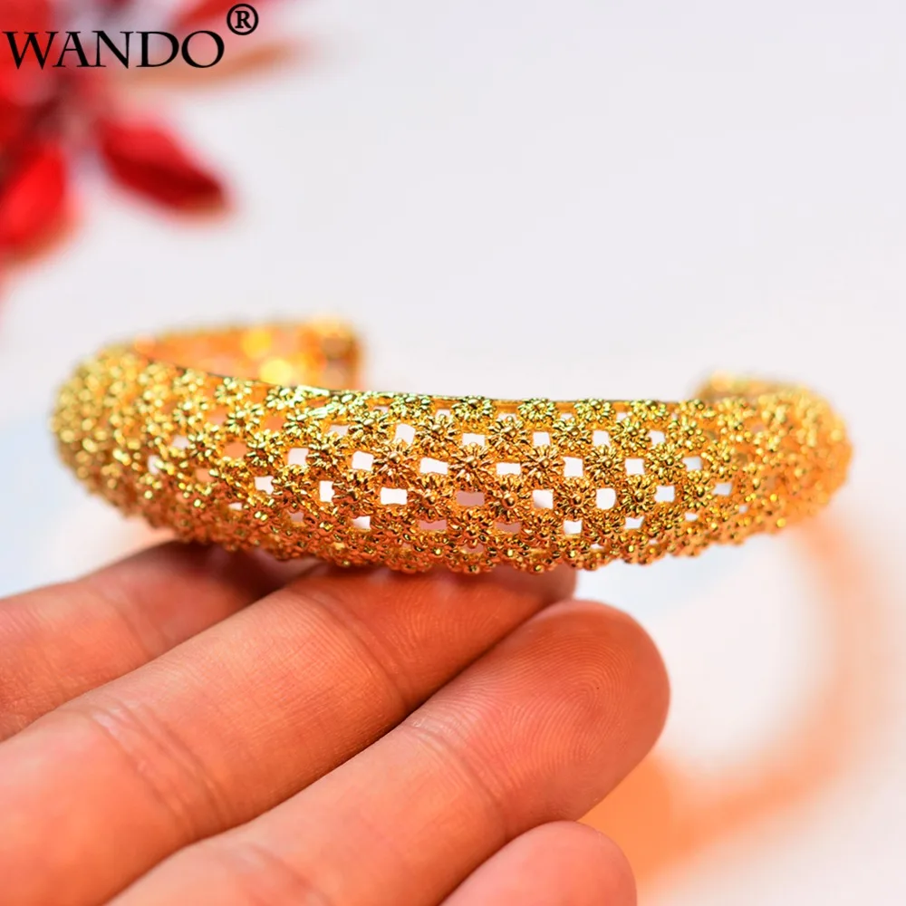 WANDO1pcs золотой цвет Ethinc браслеты для женщин/девушек Франция Дубай ювелирные изделия браслеты модные аксессуары b143