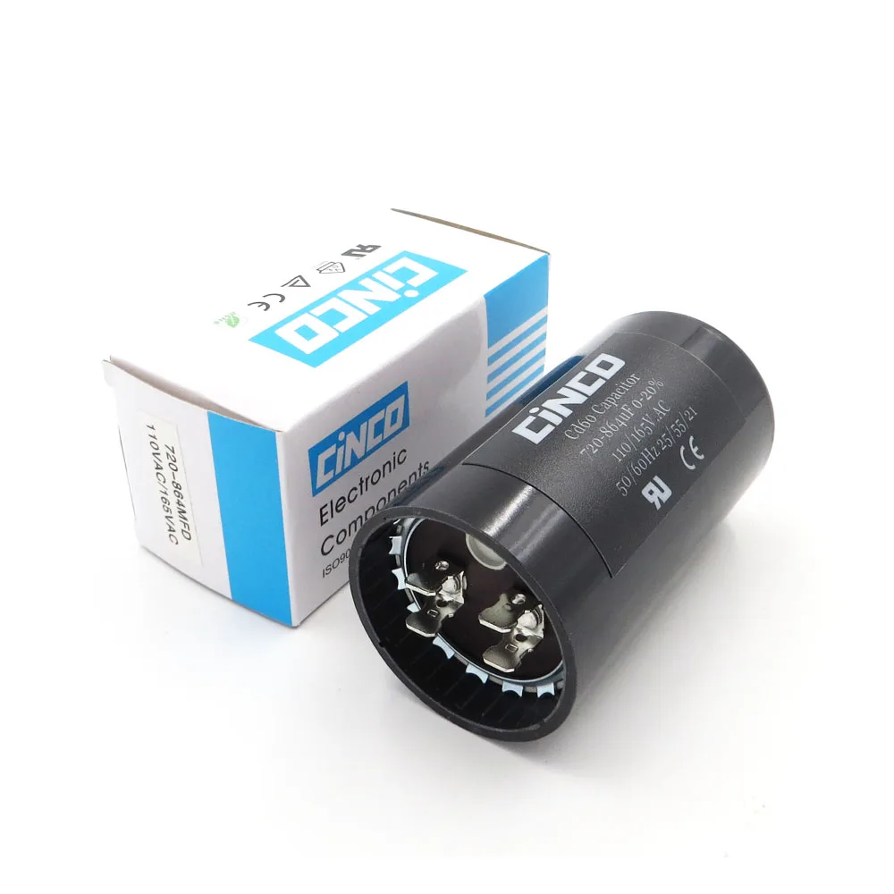 

720-864uF 110V 125V 165V CD60 Motor Start Capacitors Motor Starting 720-864 mfd uf mf Compressor HVAC Electrolytic 110VAC 125VAC
