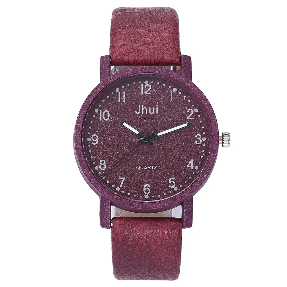 Повседневная мода Jhui Женские повседневные кварцевые часы с кожаным ремешком Newv ремешок аналоговые наручные часы дропшиппинг