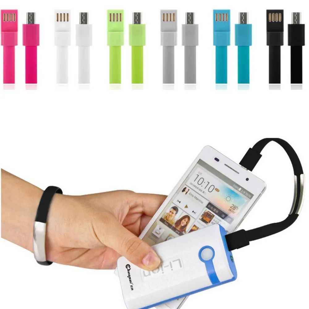 

Micro USB 2.0 Data Sync Charger Cable Bracelet Wristband For Samsung For Other Android Phones