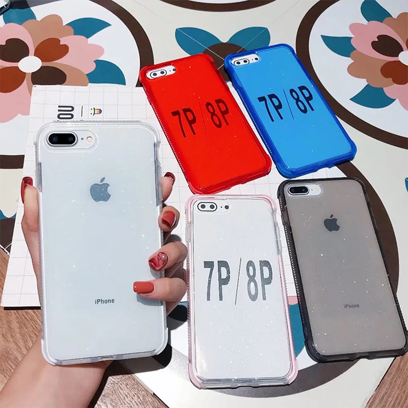 

Shining Glitter Powder colorful Transparent Anti-shock Frame For Samsung Galaxy S8 S9 PIus S10 Lite Note 8 9 J4 J6 J8 2018 Case
