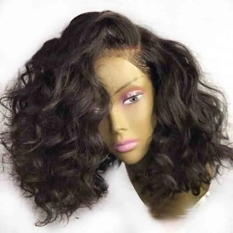 13x6 Deep Part Short Bob Wig Blunt Cut Lace Front Human Hair Wigs