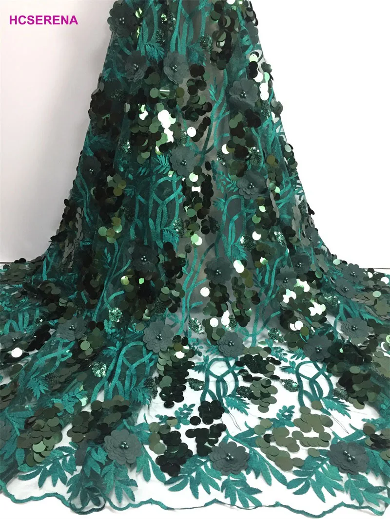 

Last desgin lace fabric with sequins for wedding 2019 African French Lace Fabric High Quality Lace ,Sequins lace fabric 1 Yard