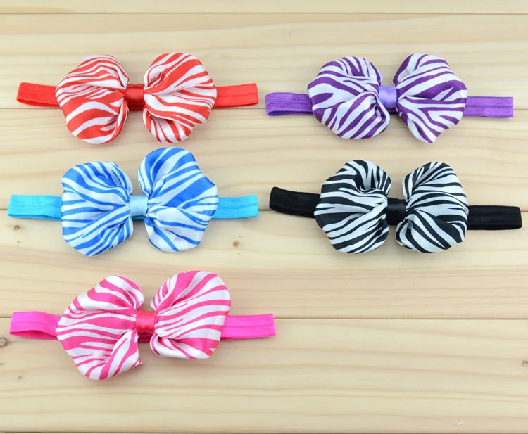 20 pcs/lot , Zebra Striped Bow headbandin Hair Accessories from Mother