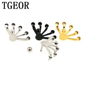 

free shipping NEW ARRIVAL illusion cheaters 30pcs 1.2*6*4/(15*24)mm Stainless Steel Raker spike cone piercing ear tragus earring